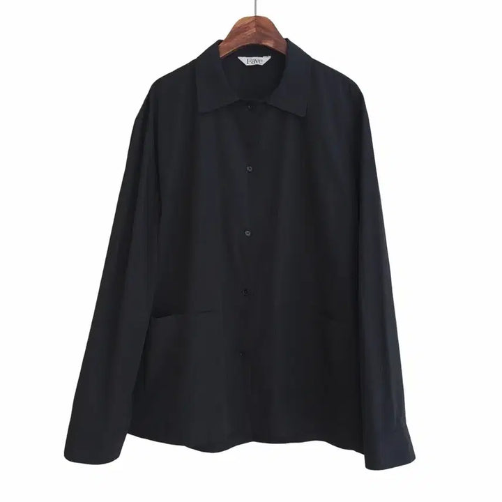 [SOLD OUT] 교신안함)루즈핏 포켓 나일론 셔킷-블랙 b급