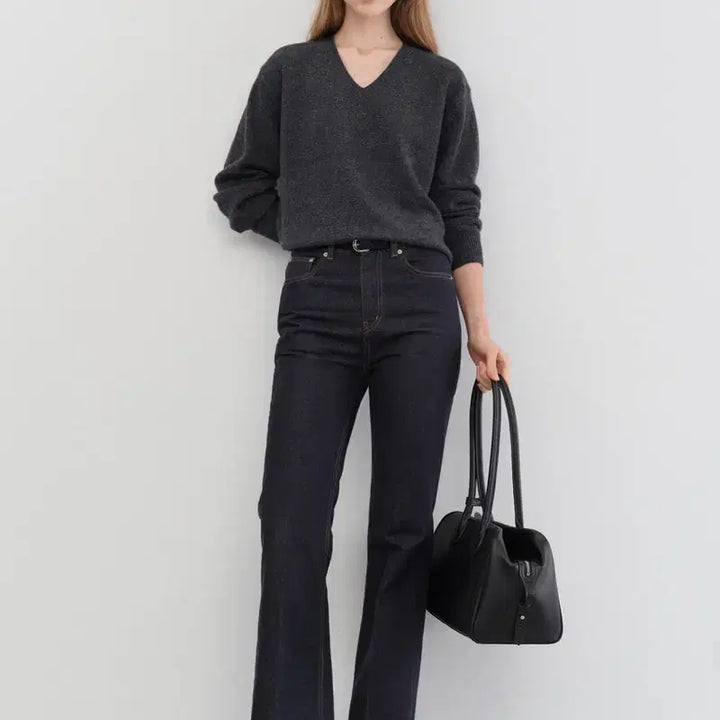 [BUNJANG] Dunst 70S Semi Flared Jeans Raw Blue M / 던스트 70S SEMI FLARED JEANS RAW BLUE M