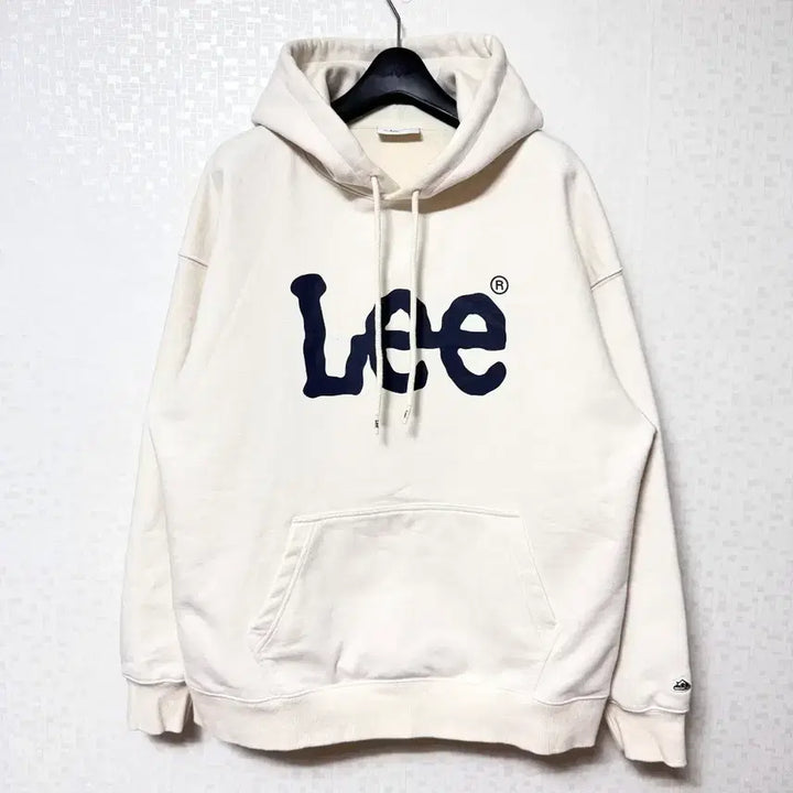 [BUNJANG] Lee Big Logo Hoodie Ivory / [M,95]Lee 빅로고 후드티 아이보리 오버핏