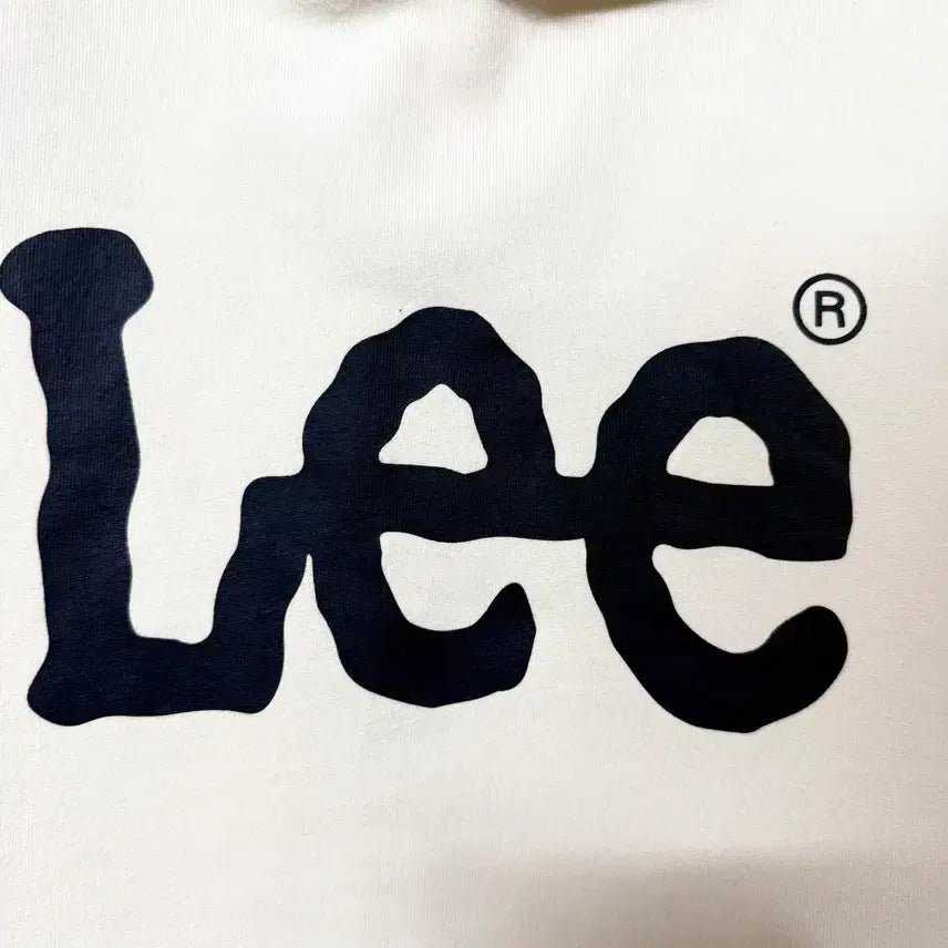 [BUNJANG] Lee Big Logo Hoodie Ivory / [M,95]Lee 빅로고 후드티 아이보리 오버핏