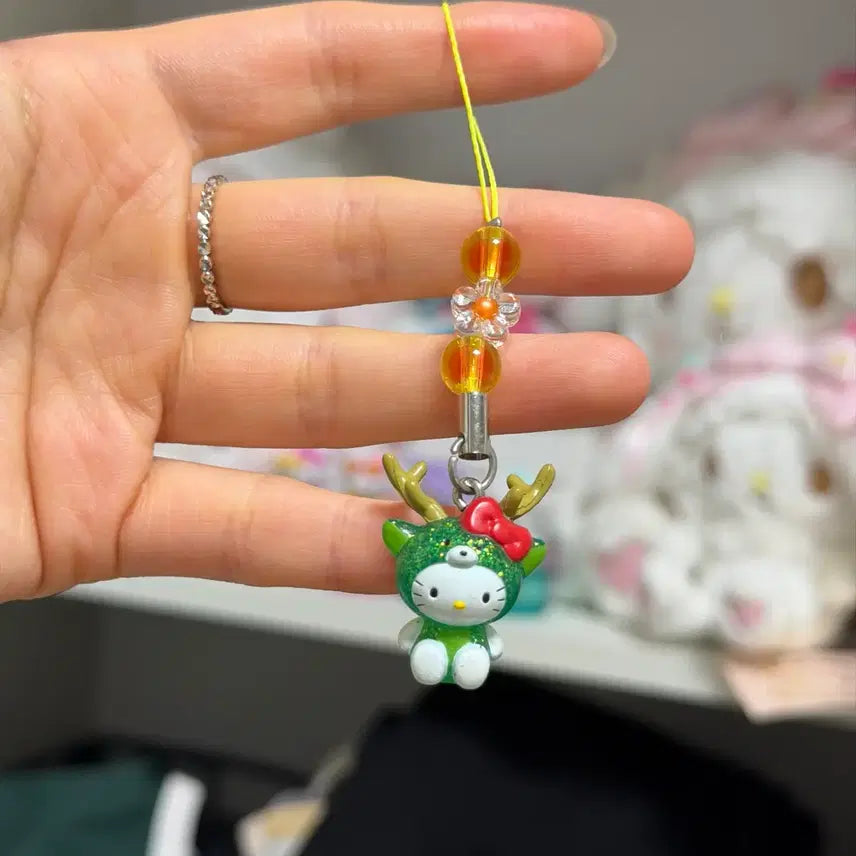 [BUNJANG] Vintage Hello Kitty Zodiac Deer Keyring / 고전키티 십이간지 키링 사슴 키링