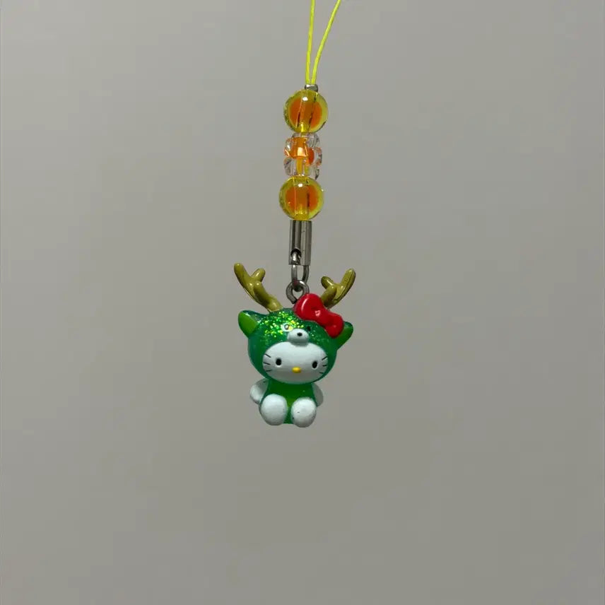 [BUNJANG] Vintage Hello Kitty Zodiac Deer Keyring / 고전키티 십이간지 키링 사슴 키링