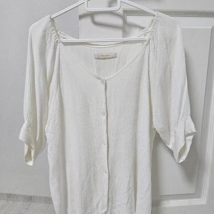 [BUNJANG] Summer White Short Sleeve Blouse / 여성 여름 반팔 블라우스