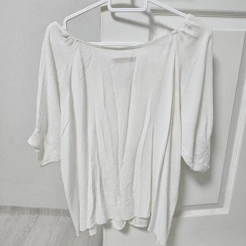 [BUNJANG] Summer White Short Sleeve Blouse / 여성 여름 반팔 블라우스