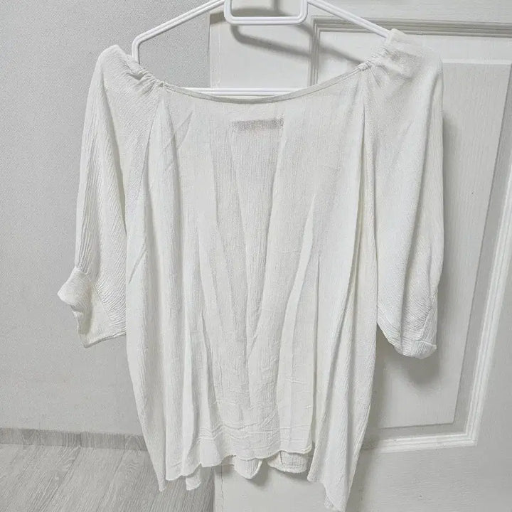 [BUNJANG] Summer White Short Sleeve Blouse / 여성 여름 반팔 블라우스
