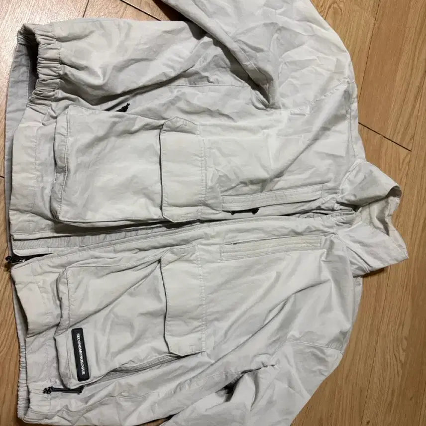 [BUNJANG] Contemporary Crop Field Jacket - Light Gray (L) / 컨템포러리 크롭 필드 자켓&