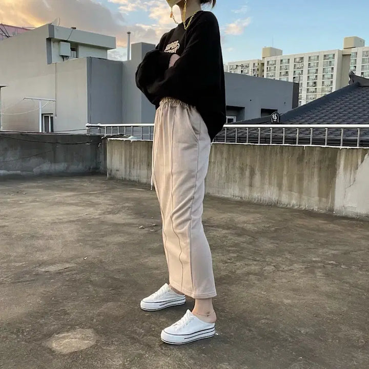 [BUNJANG] Avely Zigzag Spring Cotton Tucked Banding Long Skirt / 새상품) 봄 면 쭈리 핀턱 밴딩 롱 스커트 에이블리 지그재그 등원룩