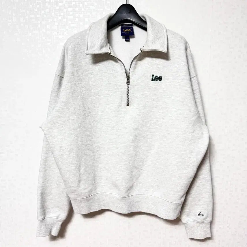 [BUNJANG] Lee Small Logo Half-Zip Sweatshirt / [S,90]Lee 스몰로고 반집업 맨투맨 오버핏