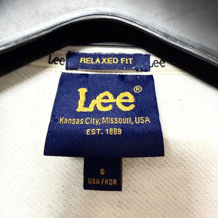 [BUNJANG] Lee Small Logo Half-Zip Sweatshirt / [S,90]Lee 스몰로고 반집업 맨투맨 오버핏