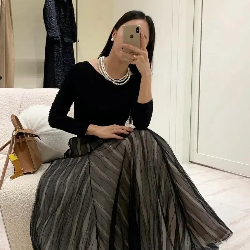 [BUNJANG] Around율 Shining 샤 Skirt M / 어라운드율 샤이닝 샤 스커트 m