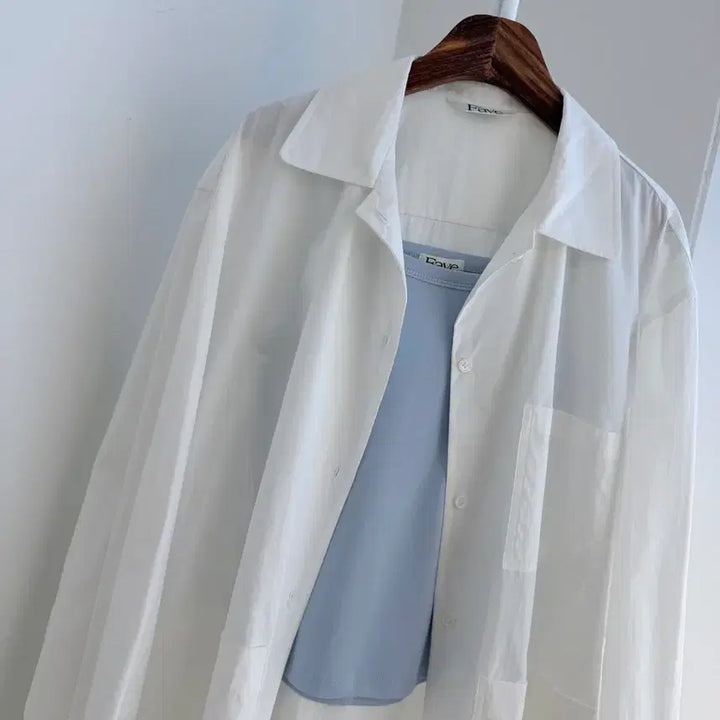 [SOLD OUT] 교신안함)루즈핏 포켓 나일론 셔킷-화이트 b급