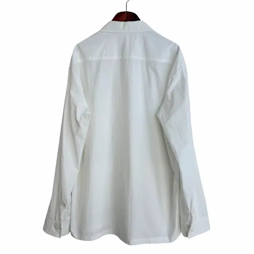 [SOLD OUT] 교신안함)루즈핏 포켓 나일론 셔킷-화이트 b급