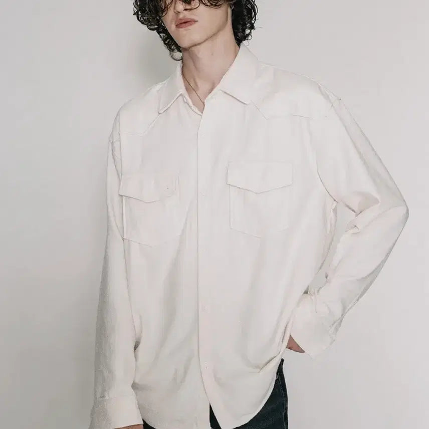[BUNJANG] Vintage Western Shirt (Ivory) M / (미사용) 빈티지 웨스턴 셔츠 (아이보리) M