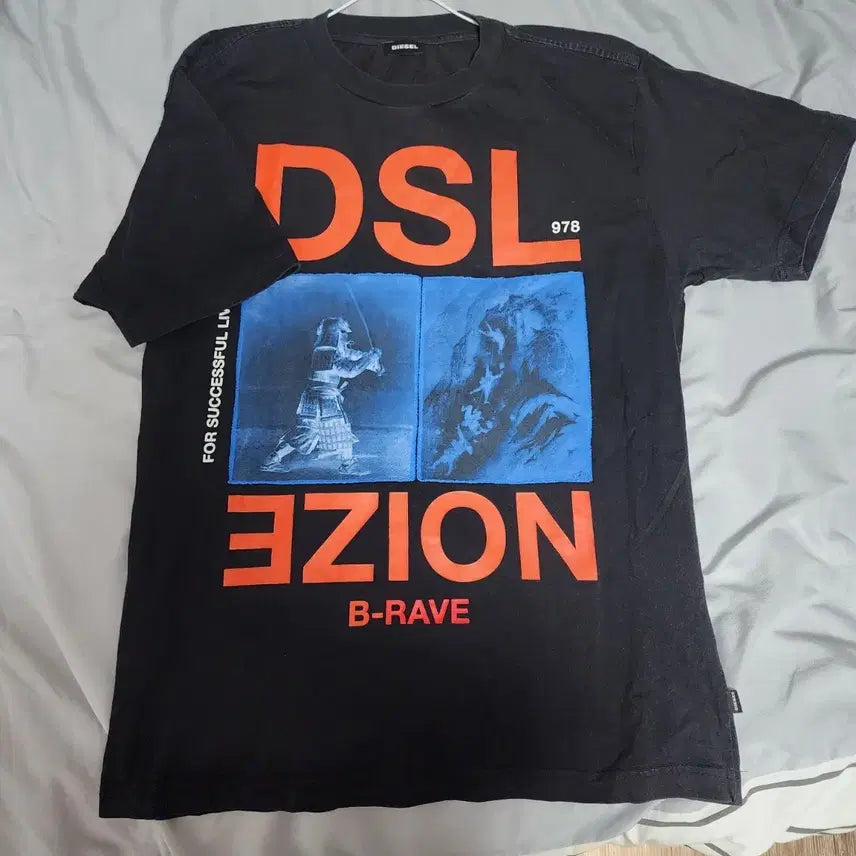 [BUNJANG] Diesel DSL Graphic Oversized T-Shirt Black / 디젤 DSL 그래픽 오버핏 반팔 티셔츠 블랙