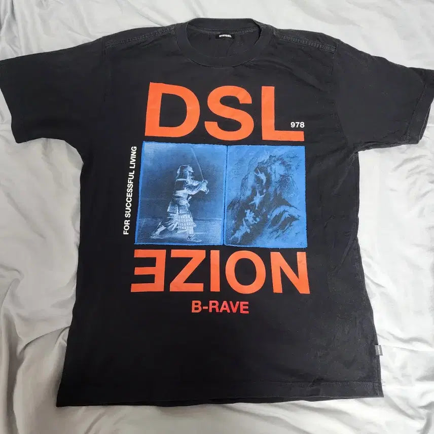 [BUNJANG] Diesel DSL Graphic Oversized T-Shirt Black / 디젤 DSL 그래픽 오버핏 반팔 티셔츠 블랙