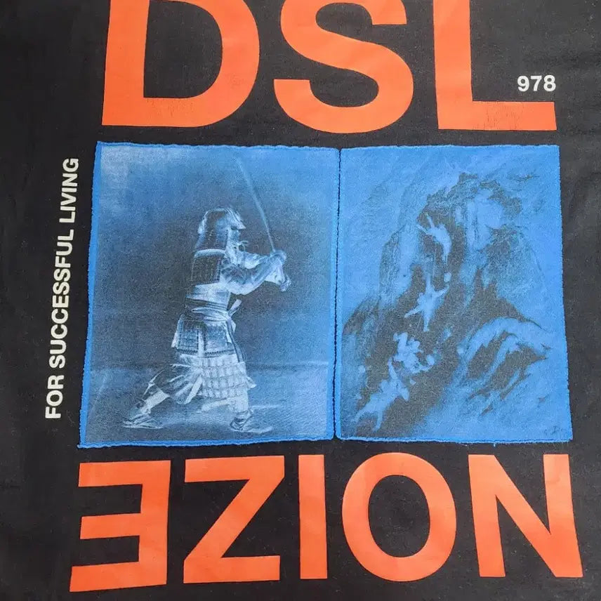 [BUNJANG] Diesel DSL Graphic Oversized T-Shirt Black / 디젤 DSL 그래픽 오버핏 반팔 티셔츠 블랙