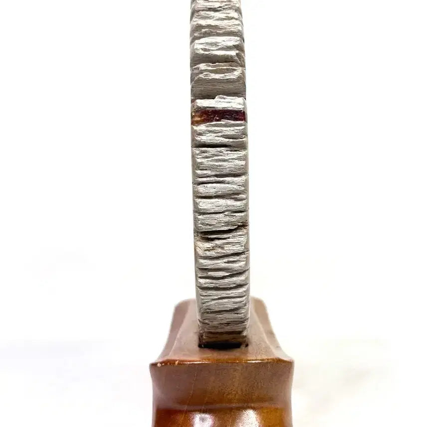 [BUNJANG] Fossilized Wood Carving Specimen / 규화목 조각 관통석 화석 수석