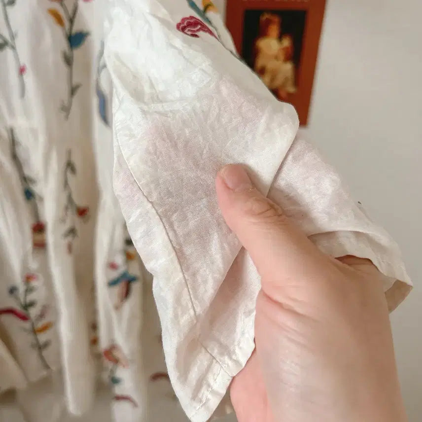 [BUNJANG] ZARA Embroidered Layered Blouse / 자라레이어드 자수블라우스