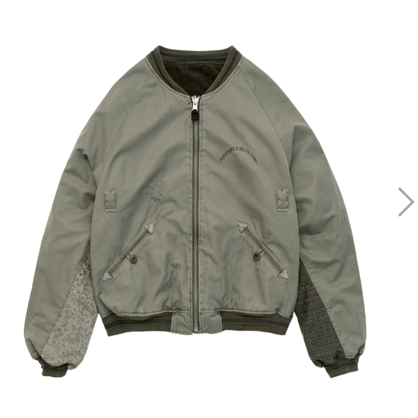 [BUNJANG] Polytelu 1011 Reversible Floral Souvenir Bomber / (3) 폴리테루 1011 리버시블 플로럴 수베니어 봄버