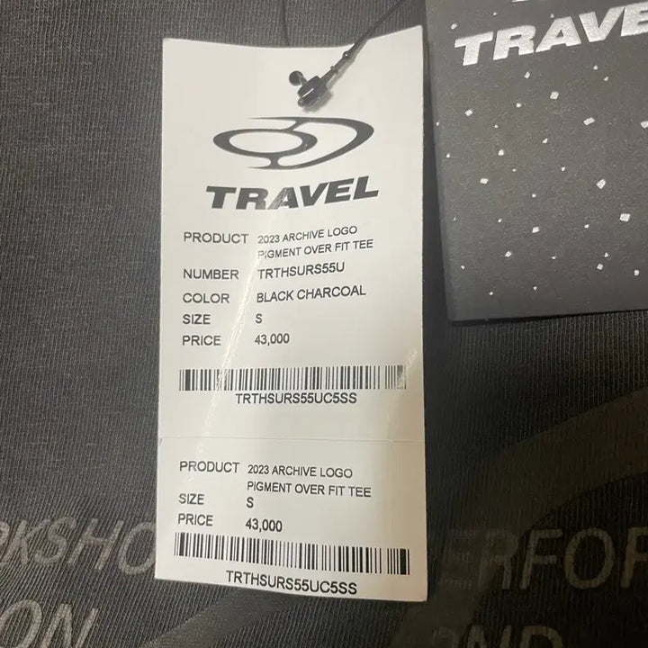 [BUNJANG] Travel Charcoal S-Size T-shirt / 트래블 반팔티 새제품 (텍있음)