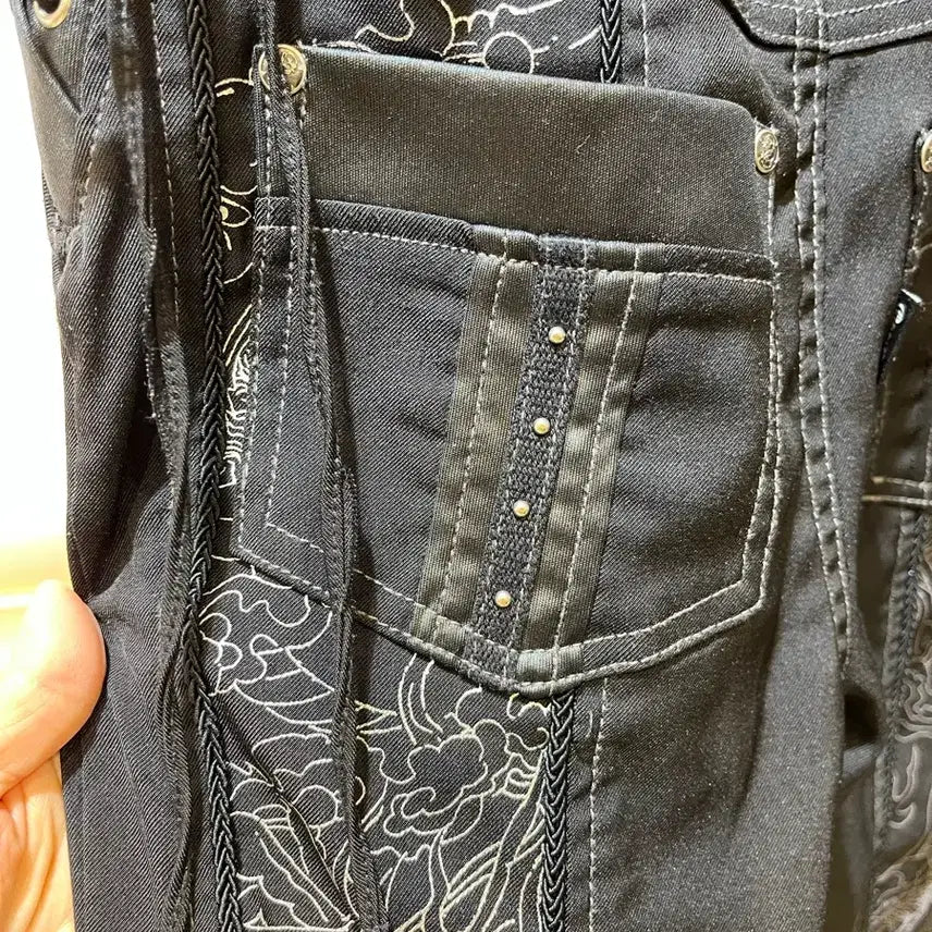 [BUNJANG] Ozz Croce Dragon Print Flare Pants / Ozz Croce