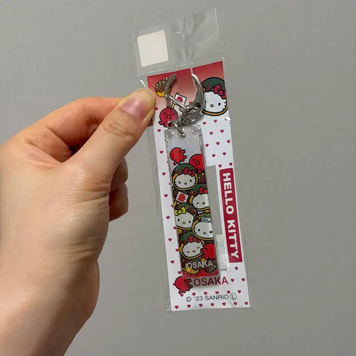 [SOLD OUT] 고전키티 오사카 타코야키 홀로그램 키링 미개봉