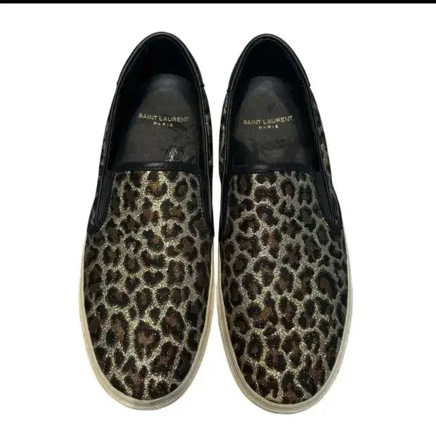 [BUNJANG] Saint Laurent Leopard Slip-on Sneakers / 생로랑 레오파드 슬립온 스니커즈