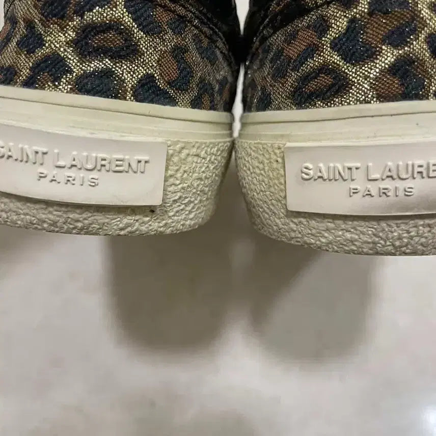 [BUNJANG] Saint Laurent Leopard Slip-on Sneakers / 생로랑 레오파드 슬립온 스니커즈