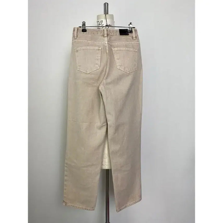 [BUNJANG] Ablie Spring Cotton Dyed Wide Straight Pants / 봄 면 다잉 워싱 와이드 일자 팬츠 에이블리 지그재그 S