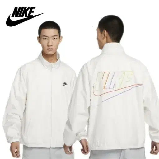 [SOLD OUT] 나이키 레인보우 스우시 바람막이 화이트