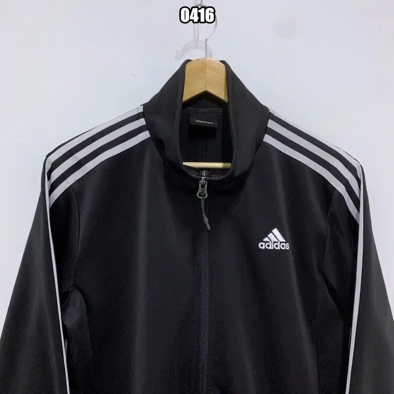[BUNJANG] Adidas Track Top Jersey / L 아디다스 블랙 화이트 삼선 트랙탑 져지