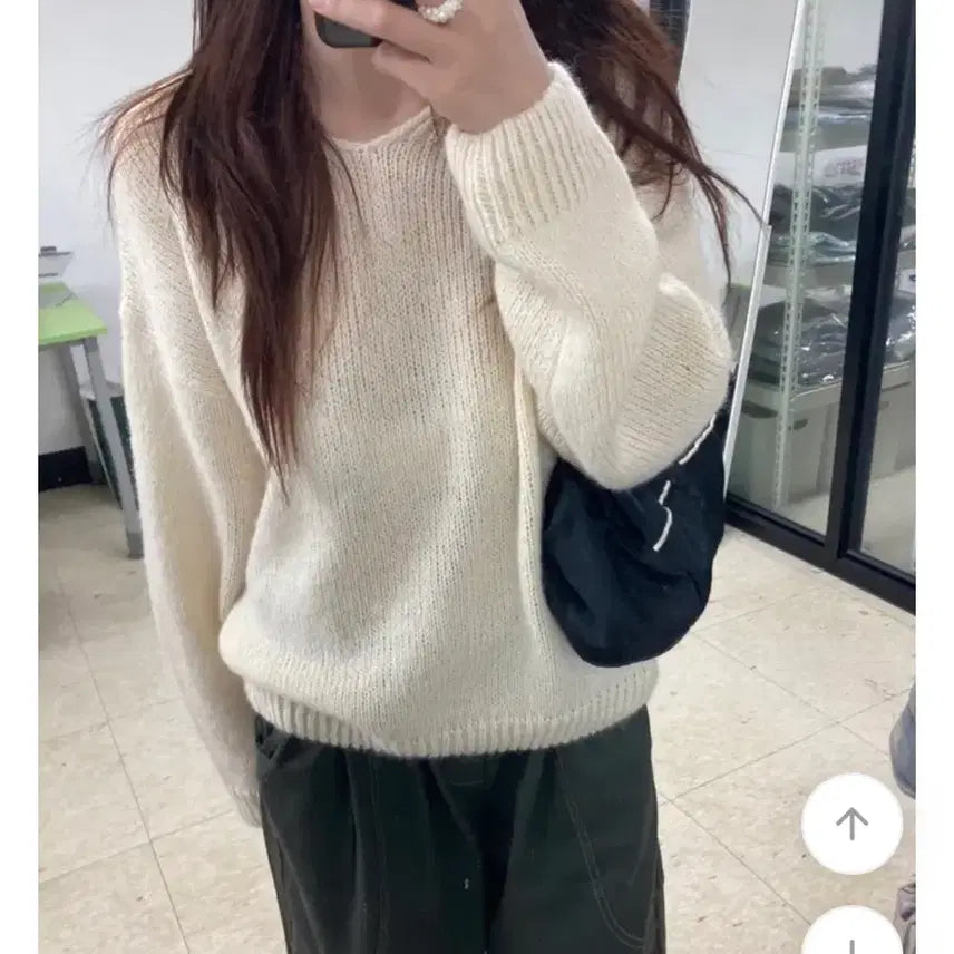 [BUNJANG] How You Pofe Loose V-Neck Knit Sweater / 하우유 포페 루즈 브이넥 니트