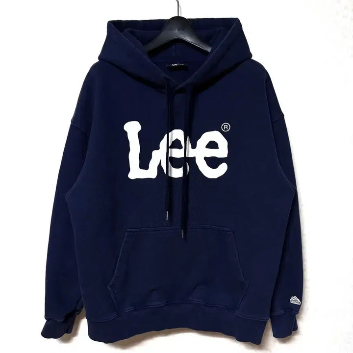 [BUNJANG] Lee Big Logo Hoodie Navy S / [S,90]Lee 빅로고 후드티 네이비 오버핏