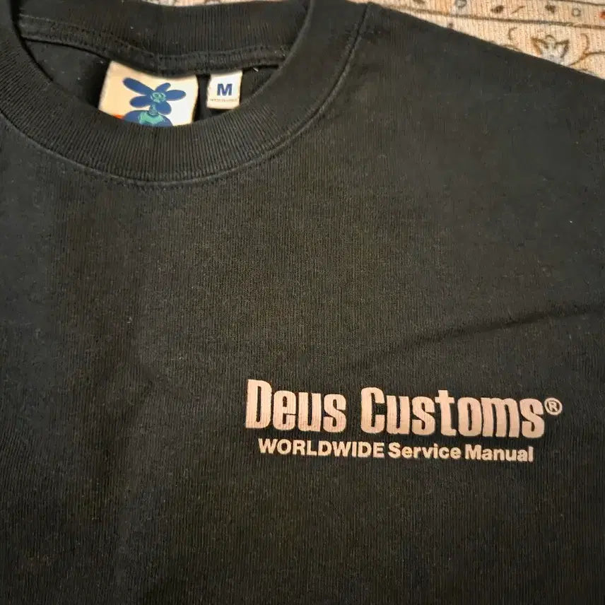 [SOLD OUT] 데우스DEUS 헤비코튼 반팔티 M 105 블랙 오버핏