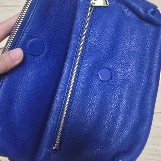 [BUNJANG] Fossil Blue Leather Clutch Bag / Fossil 포실 블루 가죽 클러치백