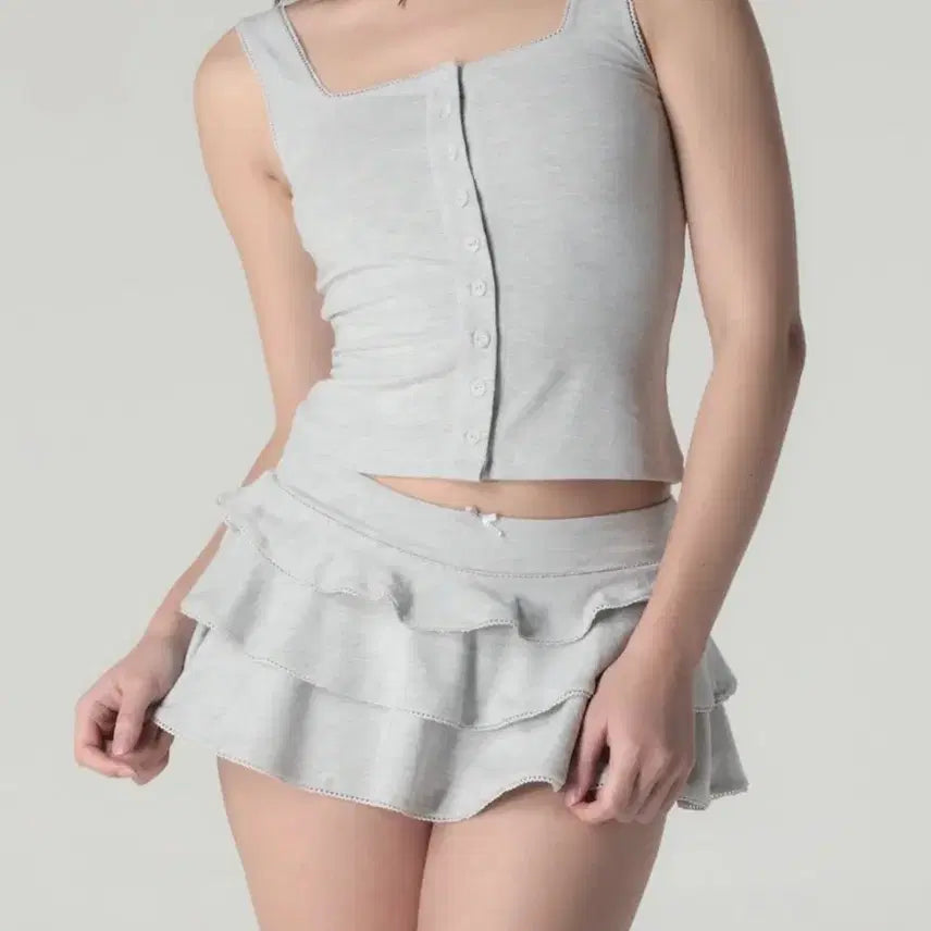 [BUNJANG] Glowny Picot Frill Mini Skirt / 글로니 picot 프릴미니스커트