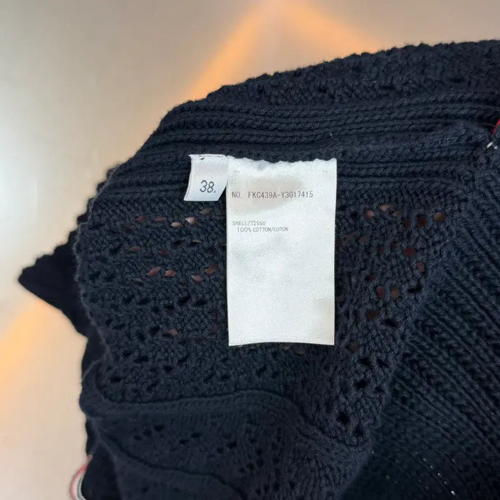 [BUNJANG] Thom Browne Cable Knit Polo Cardigan / [리오브] 톰브라운 포인텔 케이블 코튼 믹스 숏슬리브 폴로 가디건