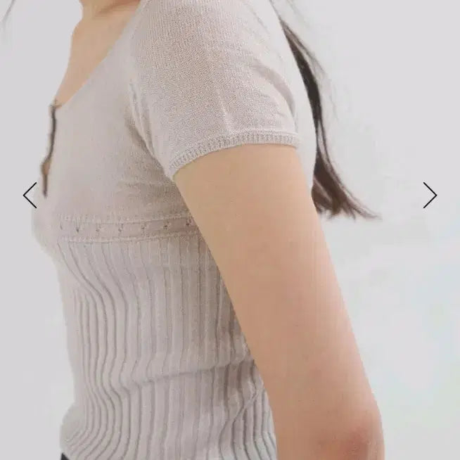 [BUNJANG] Lilycotz Mohair Short Sleeve Knit Top / 릴리코츠 모헤어 반팔 니트 그레이 새상품