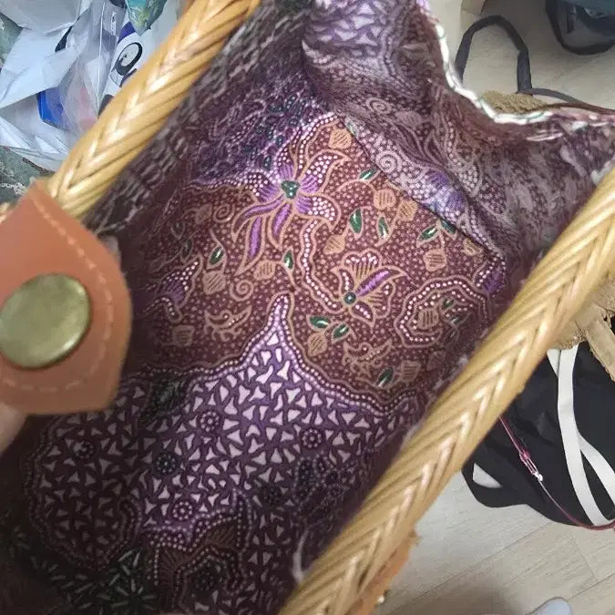 [BUNJANG] Rattan Clutch Bag / 라탄 클러치백 우드톤 가방