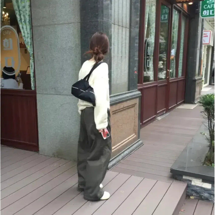 [BUNJANG] Howl You Rena Stitch Cotton Pants / 하우유 르나 배색 스티치 코튼 팬츠