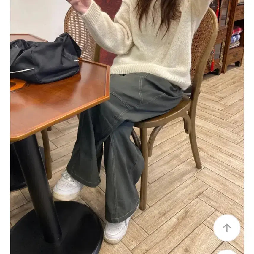 [BUNJANG] Howl You Rena Stitch Cotton Pants / 하우유 르나 배색 스티치 코튼 팬츠