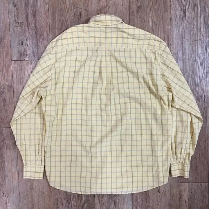 [BUNJANG] Ermenegildo Zegna Check Cotton Shirt / 에르메네질도 제냐 버튼 다운 체크 코튼 셔츠 옐로우 L
