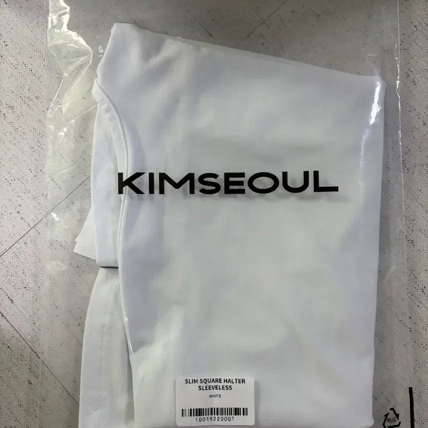 [BUNJANG] Kimseoul Square Sleeveless White Top / 킴서울 킴즈서울 스퀘어 슬리브리스 화이트