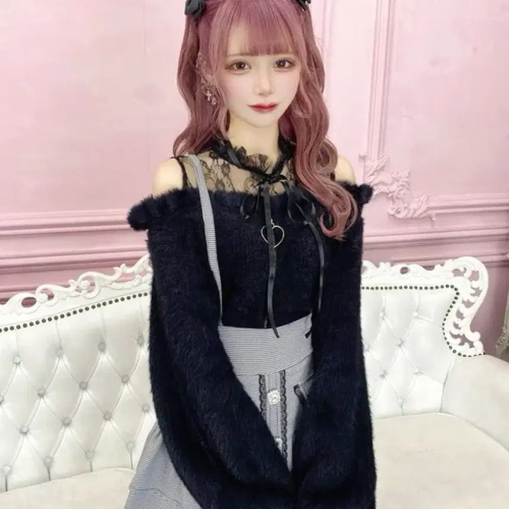 [BUNJANG] Mars Shoulder Cut-Out Shaggy Knit (Original Version) / Mars 마즈 어깨트임 샤기 니트 구버전 양산형지뢰계
