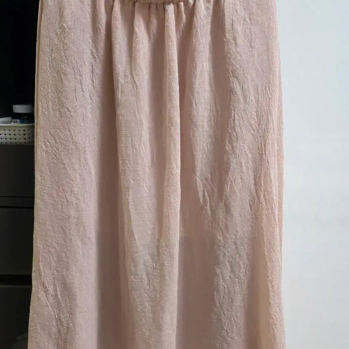 [BUNJANG] Pink Long Skirt Free Size / 핑크 롱 스커트 밴딩 프리사이즈