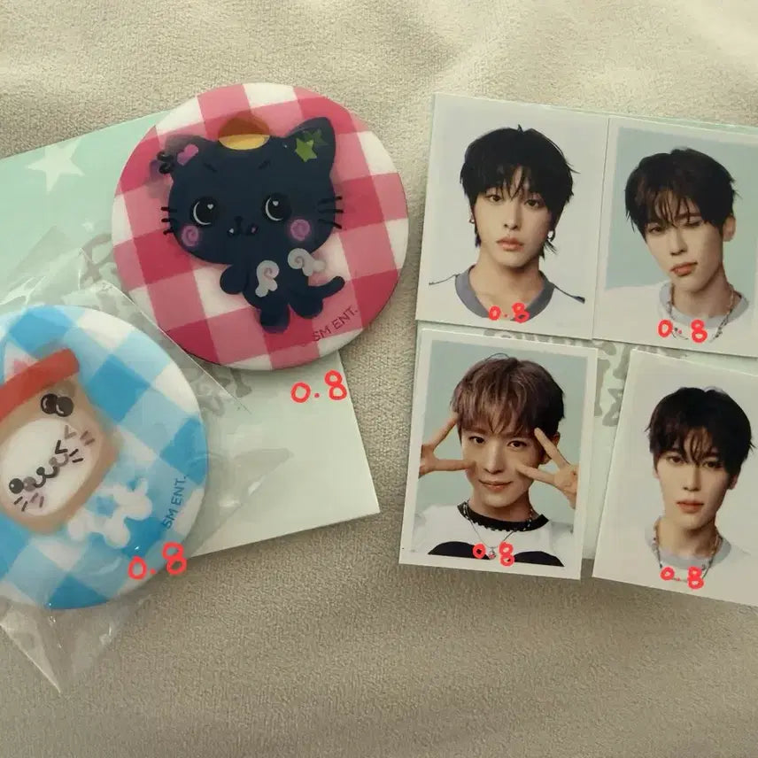 [BUNJANG] NCT WISH Color Pin Button &amp; Photo Set / 엔시티위시 컬러 핀버튼 증사