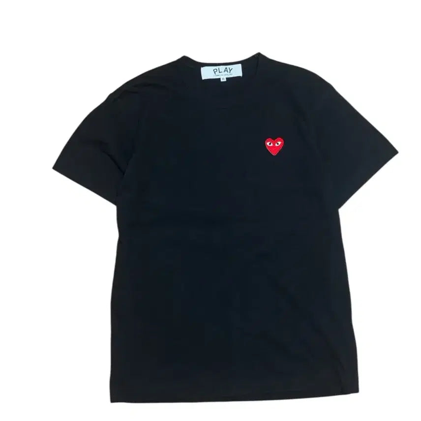[BUNJANG] Comme des Garçons Play Heart Black Short Sleeve T-Shirt / 꼼데가르송 플레이 하트 블랙 반팔 티셔츠