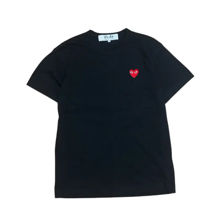 [BUNJANG] Comme des Garçons Play Heart Black Short Sleeve T-Shirt / 꼼데가르송 플레이 하트 블랙 반팔 티셔츠