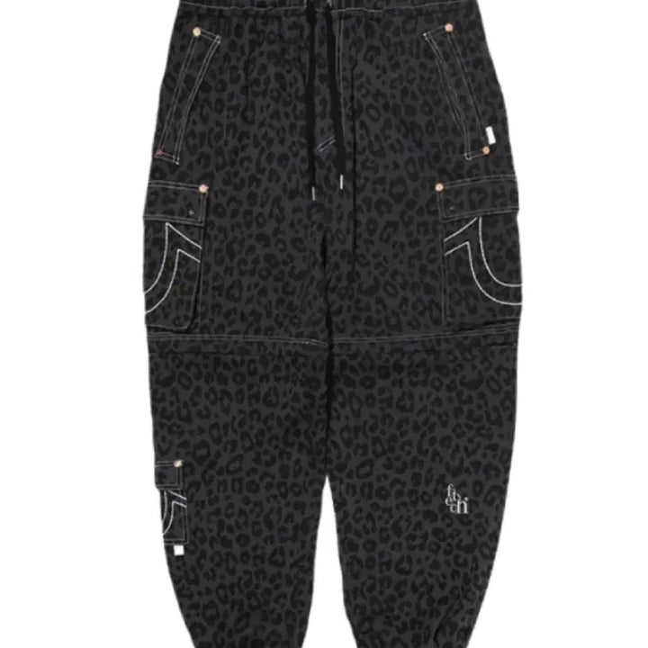 [BUNJANG] True Religion x FAITH Sewn Separate Cargo Pants Leopard Charcoal / [M] 트루릴리젼 x 페치 스웻 세퍼레이트 카고 팬츠 레오파드 차콜