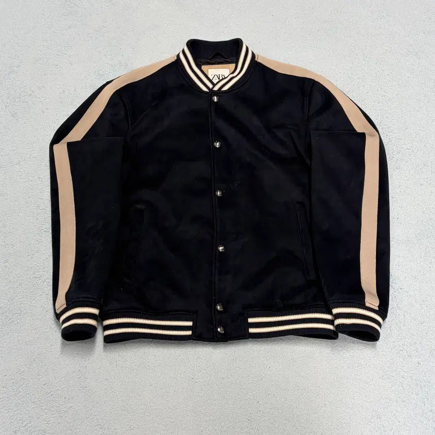 [BUNJANG] ZARA Suede Varsity Jacket Size 100 / 자라 100사이즈 스웨이드 바시티 자켓